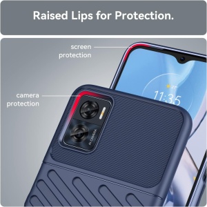 Husa de protectie pentru Motorola Moto E22i/E22 4G Brand Set Mobile, TPU, albastru, 15 x 7,5 x 1,5 cm