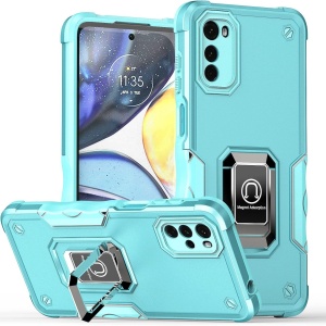 Husa de protectie pentru Motorola Moto E32/Moto E32s Atisijie, TPU/metal, albastru deschis/argintiu, 6,5 inchi