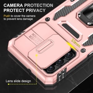 Husa de protectie pentru Samsung Galaxy A32 4G Atisijie, TPU/metal, roz/argintiu, 6,4 inchi