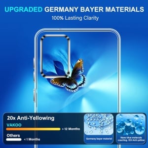 Husa de protectie pentru Samsung Galaxy A53 Vakoo, silicon, transparent, 6,5 inchi