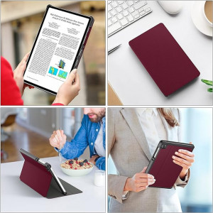 Husa de protectie pentru Samsung Galaxy Tab A7 Lite, TPU, visiniu, albastr, 8,7