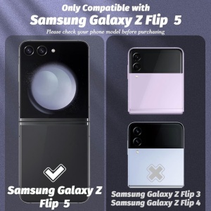 Husa de protectie pentru Samsung Galaxy Z Flip5 5G Strbdyi, TPU/PC, transparent, 6,7 inchi