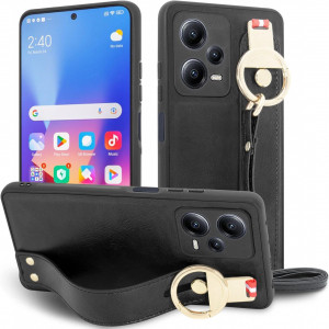 Husa de protectie pentru Xiaomi Redmi Note 12 Pro 5G, MAMA MOUTH, piele PU, negru, 6,67 inchi - Img 1