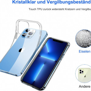 Husa de protectie telefon Eiselen, pentru iPhone 13 Pro, 6.1 inch, poliuretan termoplastic, transparent - Img 7