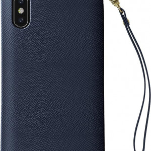 Husa magnetica detasabila pentru telefon compatibila cu  iPhone X / XS iDeal Of Sweden, piele PU, albastru