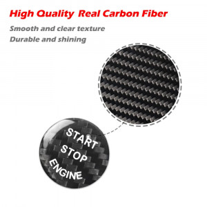 Husa pentru butonul Start/Stop masina Kipalm, fibra de carbon, negru/alb, 2.5 cm - Img 5