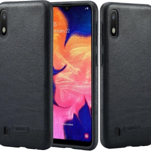 Husa slim pentru Samsung Galaxy A10 Sibada, TPU/piele, negru, 6,2 inchi