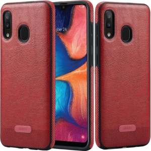 Husa slim pentru Samsung Galaxy A30 Sibada, TPU/piele, rosu inchis, 6,4 inchi