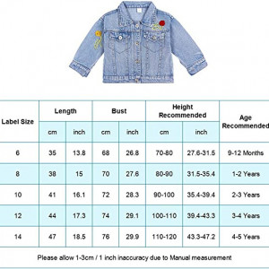 Jacheta pentru fetite Vine, albastru, blugi, 3-4 ani - Img 2