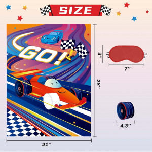 Joc cu poster si autocolante pentru petrecere copii WERNNSAI, hartie, multicolor, 57 x 71 cm - Img 5