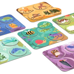 Joc educational pentru copii, Loto culori si animale, KuKiKuk Efko, 6 planse culori diferite, 24 jetoane, carton gros, animatii colorate haioase, varsta 2-5 ani - Img 2