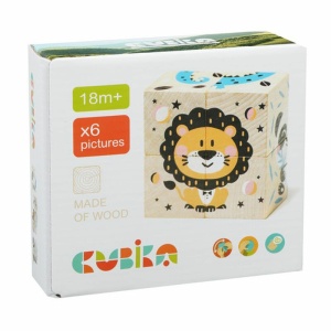 Jucarie din lemn, Cubika, Puzzle din lemn "Jungla" - Img 1