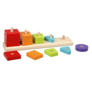 Jucarie din lemn, Cubika, Sortator Forme Geometrice 01 - Img 2