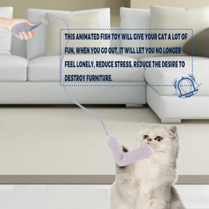 Jucarie interactiva pentru pisici izosen, plus, gri - Img 2