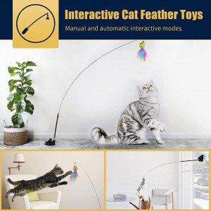 Jucarie interactiva pentru pisici Juliyeh, textil/metal/plastic, multicolor