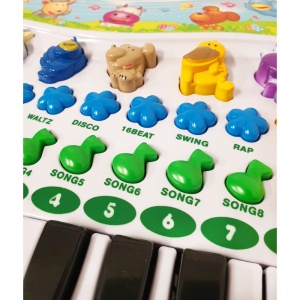 Jucarie muzicala, pian multifunctional RCO cu melodii, sunete, functie de inregistrare si redare, volum ajustabil, 38x27x3 cm, 18 luni+ , WW7003 - Img 4