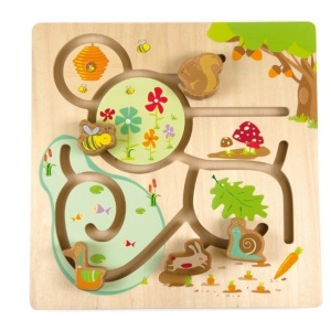 Jucarie placa din lemn, animale din padure, Andreu Toys - Img 1