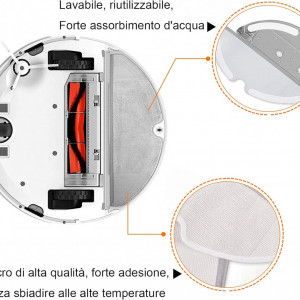 Kit de 13 piese de schimb pentru Xiaomi Roborock Topteam, plastic/textil, multicolor - Img 8