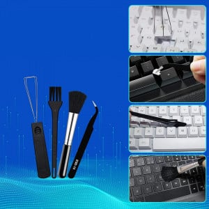 Kit de curatare pentru tastatura Aocii, plastic, multicolor, 10 piese