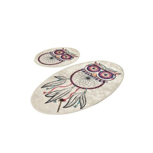 L'essentiel Maison set 2 covorase de baie, poliester 100%, 50x60 cm + 60x100 cm, fir 10mm, antiderapant, antibacterian, lavabil 30°C, multicolor - Verificat A · Re-Bloom