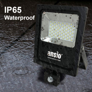 Lampa cu senzor de miscare ANSIO, 30 W, halogen, LED, IP65, negru, alb rece, metal, - Img 5