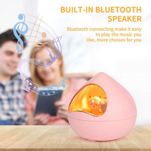 Lampa de noapte cu difuzor Bluetooth si rotatie de culoare RGB 360 °Aceshop Kids, ABS, roz, 133 x 133,5 mm - Img 5