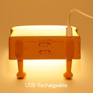 Lampa de veghe Loveruis, ABS, alb/galben, USB - Img 4