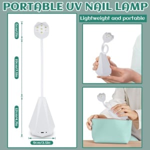 Lampa UV pentru unghii Holres, LED, plastic, alb, 9 x 36 cm, 21W