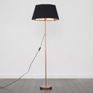 Lampadar Bekbele Toke, negru / cupru, 149 x 46 cm - Img 2