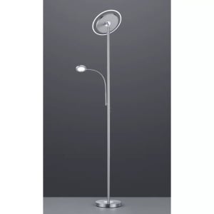 Lampadar Coralie, LED, metal, argintiu, 182,5 x 51 x 31 cm