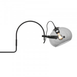 Lampadar Papken, metal/sticla, negru, 155 x 141 x 94,5 cm - Img 2