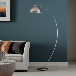 Lampadar Zara, LED, metal, argintiu, 100 x 183 cm - Img 6