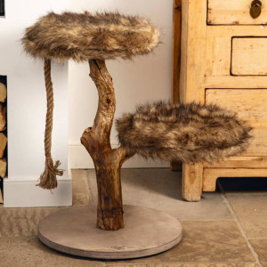 Loc de joaca pentru pisici Janelle, lemn, maro, 68 x 50 x 50 cm - Img 2
