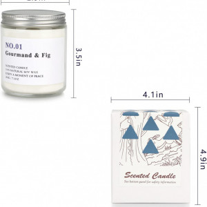 Lumanare parfumata Yinuo, alb, ceara de soia/sticla, 45 ore, 15 x 9 cm - Img 5