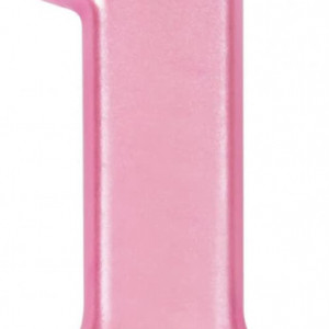 Lumanare pentru tort UVTQSSP, cifra 1, ceara, roz, 8 cm
