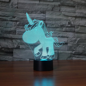 Lumina de noapte cu iluzie unicorn Nice Dream, LED/RGB, plastic, multicolor, 3D - Img 2