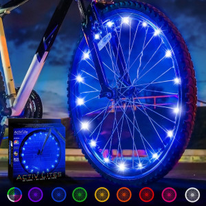 Lumini pentru roata de bicicleta Activ Life, silicon, albastru