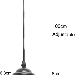 Lustra tip pendul Hudi Fyier, metal/plastic, negru, 10 x 108 cm