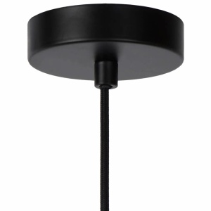 Lustra tip pendul Julius, metal/sticla, negru/auriu/transparent, 40 x 170 cm