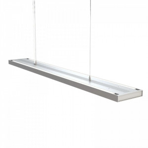 Lustra tip pendul Konstantin, LED, plastic/aluminiu, alb/argintiu, 119 x 16 x 3 cm - Img 3