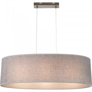 Lustra tip pendul Paco, metal/textil, gri/argintiu, 65 x 25 x 140 cm