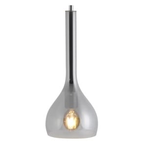 Lustra tip pendul Piccadilly, metal/sticla, argintiu, 143 x 16 x 16 cm