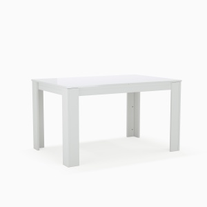 Masa dining extensibila 136/186 cm alb lucios Nell