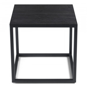 Masa laterală Amburgey, lemn/metal, neagra, 40 x 40 x 40 cm - Img 1