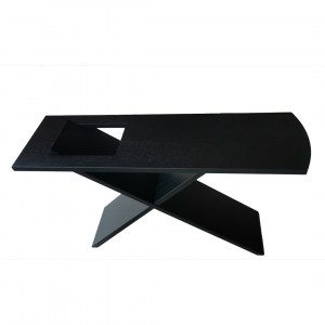 Masa laterala Andas Home Affaire, lemn, negru, 85 x 25 x 50 cm - Img 3