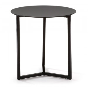 Masa laterală Quentin, negru, 50 x 50 x 50 cm - Img 1
