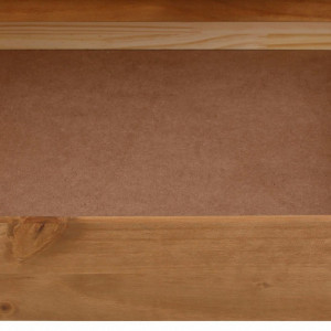 Masuta dreptunghiulara de cafea Kubo din lemn masiv de pin, maro, 1 sertar, 110 x 70 x 45 cm - Img 4