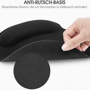 Mouse Pad si suport pentru incheietura manii , cauciuc, negru