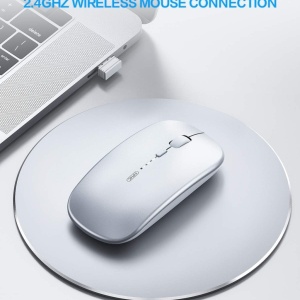Mouse Wireless Inphic, argintiu, 1602 dpi, 12 x 7,8 cm