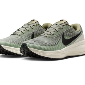 Nike, Pantofi Revolution 8 pentru alergare, Negru, Verde prafuit, Verde spranghel, 42.5, Resigilat, Grad A - Img 1